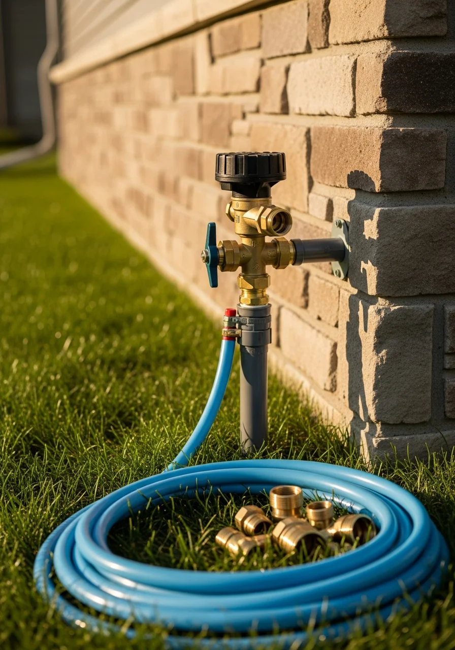 Professional service work being completed on a Naperville home's exterior.